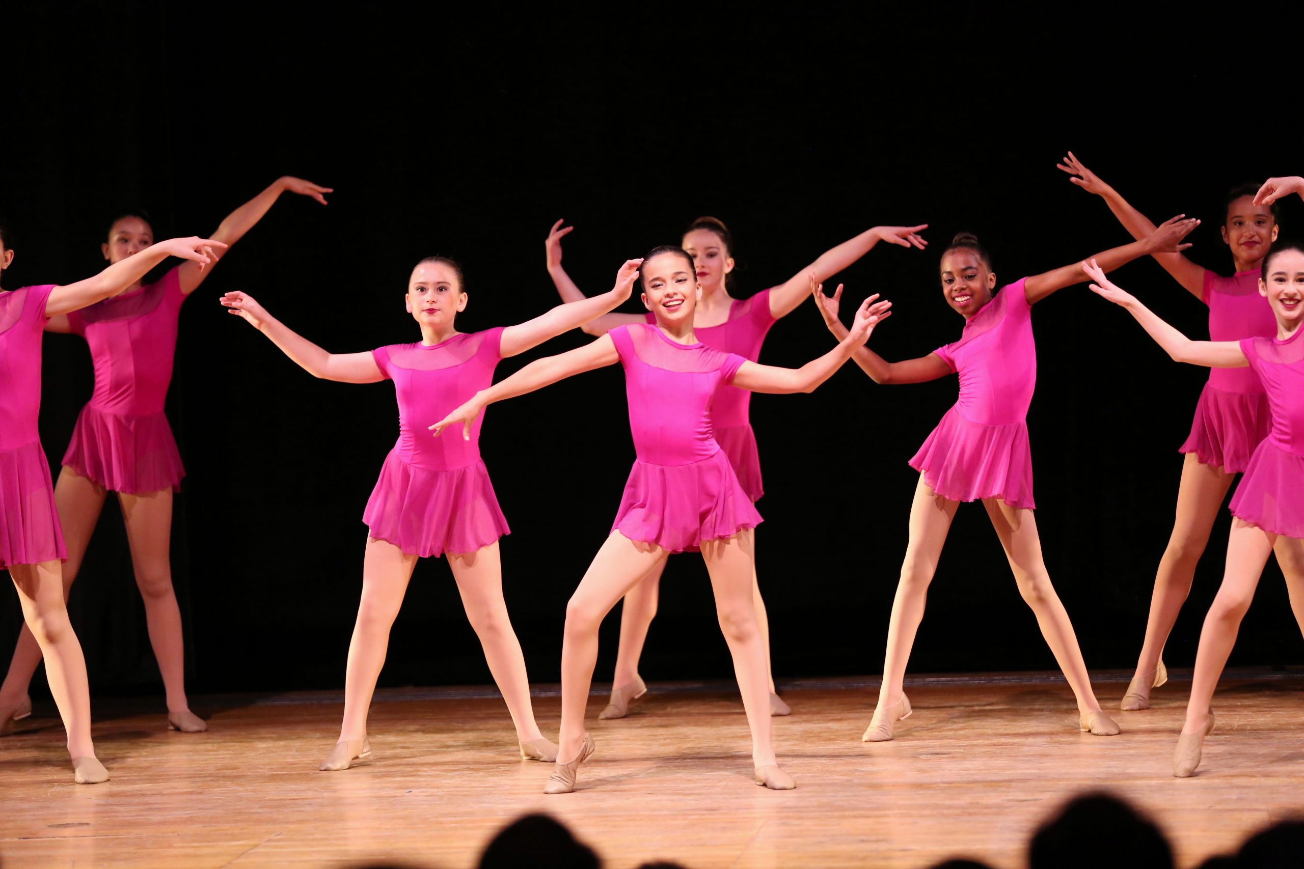 pink young girls dance performance
